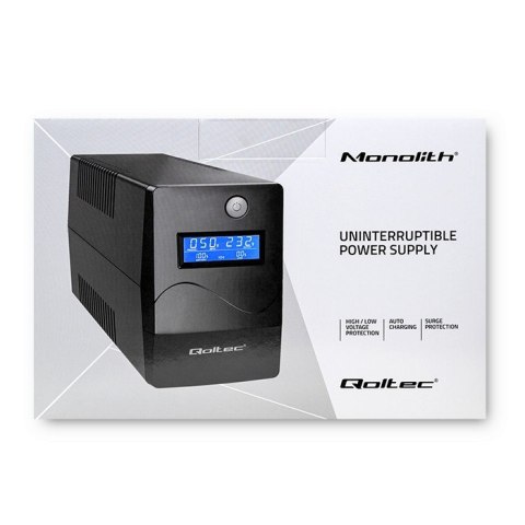 Zasilacz awaryjny UPS | Monolith | 650VA | 360W | LCD | USB | RJ45 Zasilacz awaryjny UPS | Monolith | 650VA | 360W | LCD | USB | RJ45