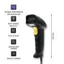 Laserowy czytnik kodów kreskowych 1D | USB | Czarny Laserowy czytnik kodów kreskowych 1D | USB | Czarny