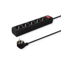 Listwa zasilająca 5 gniazd 1,5m, LZ-01 Listwa zasilająca 5 gniazd 1,5m, LZ-01