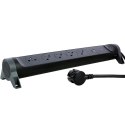 Przedłużacz 5x2PZ +USB A/C 1,5m czarny Przedłużacz 5x2PZ +USB A/C 1,5m czarny
