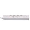 Listwa zasilająca przeciwprzepięciowa 4 gniazda USB-A i USB-C, 1.5m, LZ-11 Listwa zasilająca przeciwprzepięciowa 4 gniazda USB-A i USB-C, 1.5m, LZ-11