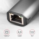 ADE-25R Karta sieciowa 2.5 Gigabit Ethernet, Realtek 8156, USB-A 3.2 Gen 1, automatyczna instalacja, szara ADE-25R Karta sieciowa 2.5 Gigabit Ethernet, Realtek 8156, USB-A 3.2 Gen 1, automatyczna instalacja, szara