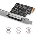 PCEA-P1N Kontroler PCIe 1x port równoległy LPT, w zestawie SP & LP PCEA-P1N Kontroler PCIe 1x port równoległy LPT, w zestawie SP & LP