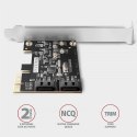 PCES-SJ2 Kontroler PCIe 2x wewnętrzny port SATA 6G, chipset JMB582 SP & LP PCES-SJ2 Kontroler PCIe 2x wewnętrzny port SATA 6G, chipset JMB582 SP & LP