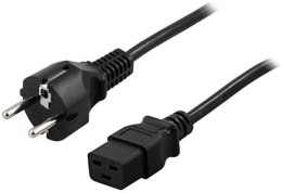 KABEL ZASILAJĄCY (SERWEROWY) CEE 7/7 IEC 320 C19 16A 1.8M PROSTY VDE PowerWalker