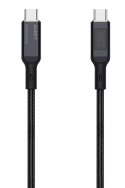 CB-MCC102 kabel USB-C - USB-C 1.8m 100W PD 5A 20V LED nylonowy oplot czarny