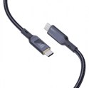 CB-MCC102 kabel USB-C - USB-C 1.8m 100W PD 5A 20V LED nylonowy oplot czarny