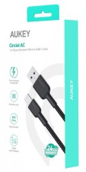 CB-NAC1 kabel USB-C - USB-A 1m 60W PD 3A 20V nylonowy oplot czarny CB-NAC1 kabel USB-C - USB-A 1m 60W PD 3A 20V nylonowy oplot czarny