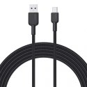 CB-NAC1 kabel USB-C - USB-A 1m 60W PD 3A 20V nylonowy oplot czarny CB-NAC1 kabel USB-C - USB-A 1m 60W PD 3A 20V nylonowy oplot czarny