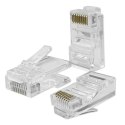 Wtyk złącze modularne RJ45 | CAT5e | UTP | Pozłacane styki | 100 sztuk Wtyk złącze modularne RJ45 | CAT5e | UTP | Pozłacane styki | 100 sztuk