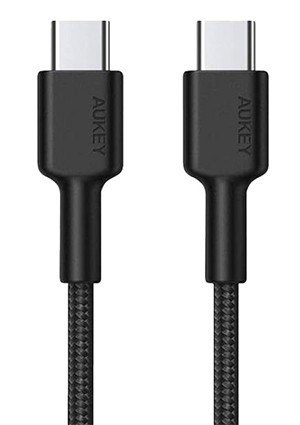 CB-CD45 kabel USB-C - USB-C 0,9m 60W PD 3A 20V nylonowy oplot czarny CB-CD45 kabel USB-C - USB-C 0,9m 60W PD 3A 20V nylonowy oplot czarny