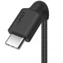 CB-CD45 kabel USB-C - USB-C 0,9m 60W PD 3A 20V nylonowy oplot czarny CB-CD45 kabel USB-C - USB-C 0,9m 60W PD 3A 20V nylonowy oplot czarny