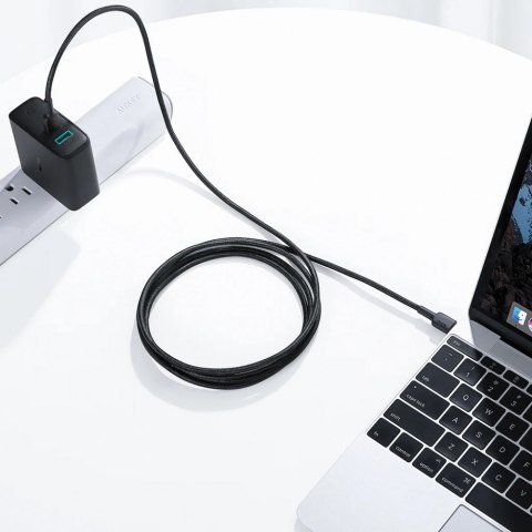 CB-CD45 kabel USB-C - USB-C 0,9m 60W PD 3A 20V nylonowy oplot czarny CB-CD45 kabel USB-C - USB-C 0,9m 60W PD 3A 20V nylonowy oplot czarny