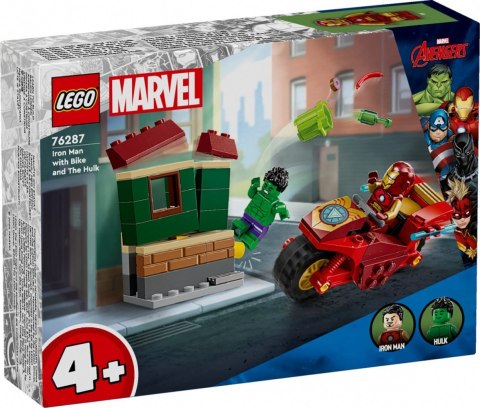 Klocki Marvel Super Heroes 76287 Iron Man z motocyklem i Hulk Klocki Marvel Super Heroes 76287 Iron Man z motocyklem i Hulk
