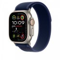 Opaska Trail w kolorze niebieskim do koperty 49 mm - rozmiar S/M - elementy z tytanu w kolorze naturalnym Opaska Trail w kolorze niebieskim do koperty 49 mm - rozmiar S/M - elementy z tytanu w kolorze naturalnym