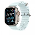 Przedłużka do paska Ocean w kolorze mroźnego błękitu do koperty 49 mm - elementy z tytanu w kolorze naturalnym Przedłużka do paska Ocean w kolorze mroźnego błękitu do koperty 49 mm - elementy z tytanu w kolorze naturalnym