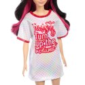 Lalka Barbie Fashionistas brunetka z falowanymi włosami Lalka Barbie Fashionistas brunetka z falowanymi włosami