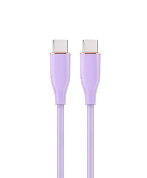Kabel USB C(M) do USB C(M) 1.5M fioletowy