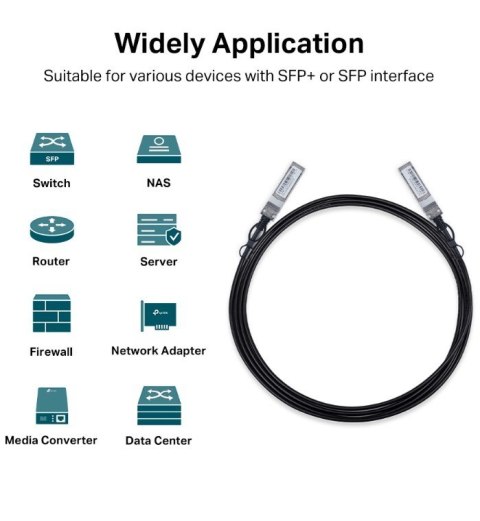 Przewód SM5220-3M Omada 3M Direct Attach SFP+ 10G Przewód SM5220-3M Omada 3M Direct Attach SFP+ 10G