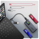 EEM2-SD2 Obudowa zewnętrzna aluminiowa bezśrubowa USB-A/C 3.2 Gen2 M.2 NVMe/SATA display LCD EEM2-SD2 Obudowa zewnętrzna aluminiowa bezśrubowa USB-A/C 3.2 Gen2 M.2 NVMe/SATA display LCD