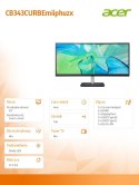 Monitor 34 cale CB343CURBEmiiphuzx WQHD IPS 2HDMI Monitor 34 cale CB343CURBEmiiphuzx WQHD IPS 2HDMI