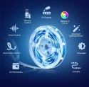 Taśma LED Smart Wi-Fi ze zmiennym kolorem SPEC: 2.4 GHz Wi-Fi, 802.11b/g/n, one 16.4 ft/5m RGB+IC LED light