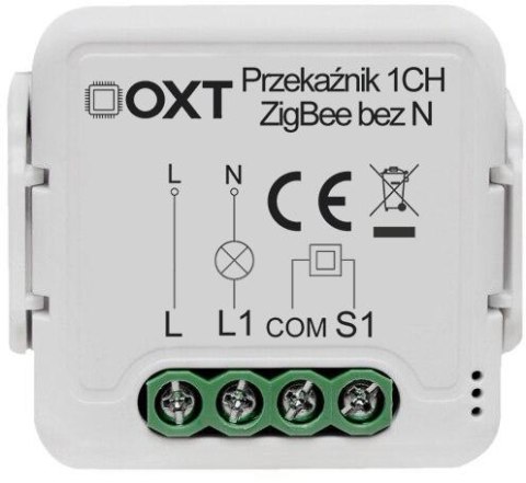 Moduł OXT mini przekaźnik 1 obw. bez N ZigBee TUYA Moduł OXT mini przekaźnik 1 obw. bez N ZigBee TUYA