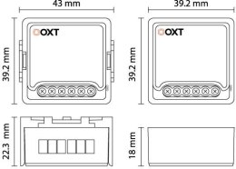 Moduł OXT mini przekaźnik 1 obwód ZigBee TUYA