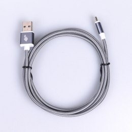 Kabel USB-Micro USB 1.5 m grafitowy sznurek