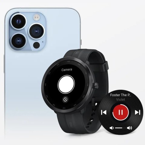 Smartwatch GPS Watch R WT2001 Android iOS Czarny Smartwatch GPS Watch R WT2001 Android iOS Czarny