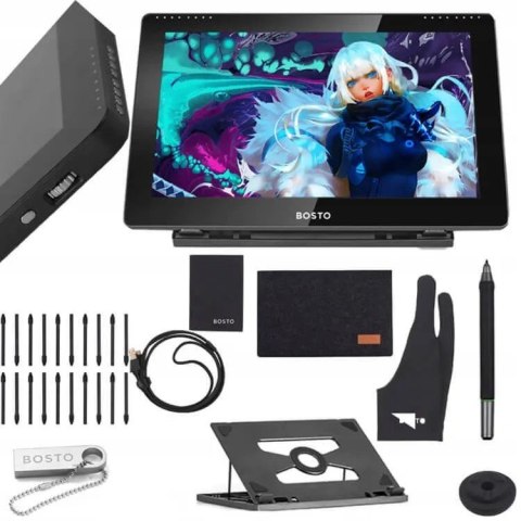Tablet graficzny BT-16HDK 1920x1080 FHD z przyciskami Tablet graficzny BT-16HDK 1920x1080 FHD z przyciskami