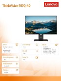 Monitor ThinkVision 27.0 P27Q-40 WLED LCD 64A7ZAT6EU