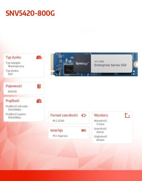 Dysk SSD SNV5420-800G 800GB M2 NVMe 2280 Dysk SSD SNV5420-800G 800GB M2 NVMe 2280