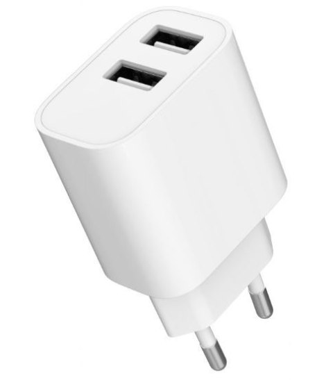 Ładowarka USB-Ax2 2.4A biała Ładowarka USB-Ax2 2.4A biała