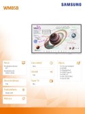 Monitor profesjonalny WM85B Flip PRO 85 cali Dotykowa 16h/7 350(cd/m2) 3840 x 2160 (UHD) Flip App WiFi/BT 3 lata On-Site (LH85WM