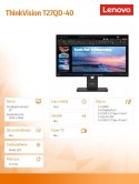 Monitor 27 cali ThinkVision T27QD-40 WLED LCD 64AAZAT2EU