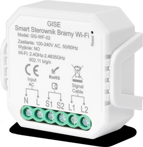 GISE Smart Moduł do sterowania bramą WiFi z czujnikiem otwarcia | Tuya | GG-WF-02 GISE Smart Moduł do sterowania bramą WiFi z czujnikiem otwarcia | Tuya | GG-WF-02