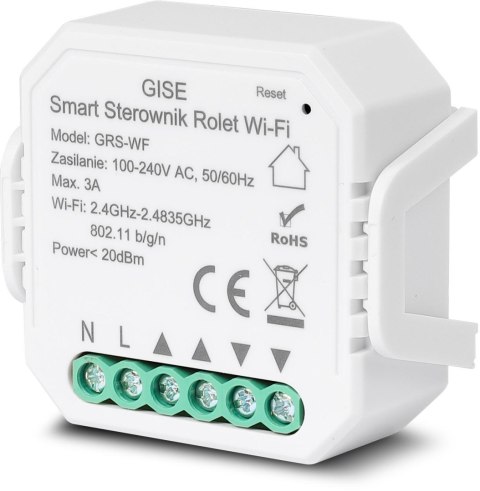 GISE Smart Sterownik roletowy WiFi GEN 2 | Tuya | GRS-WF GISE Smart Sterownik roletowy WiFi GEN 2 | Tuya | GRS-WF