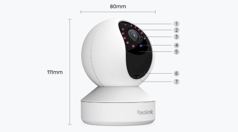 Kamera IP Reolink E340 wewnętrzna obrotowa 8MPx WiFi biała Kamera IP Reolink E340 wewnętrzna obrotowa 8MPx WiFi biała