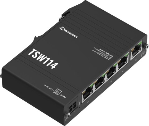 Teltonika TSW114 switch przemysłowy 5xGE (TSW114000000) DIN Teltonika TSW114 switch przemysłowy 5xGE (TSW114000000) DIN