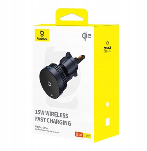 UCHWYT SAMOCHODOWY ŁADOWARKA INDUKCYJNA Baseus MagPro BS-CW04 Qi 2.0 15W MagSafe NA KRATKĘ CZARNY UCHWYT SAMOCHODOWY ŁADOWARKA INDUKCYJNA Baseus MagPro BS-CW04 Qi 2.0 15W MagSafe NA KRATKĘ CZARNY