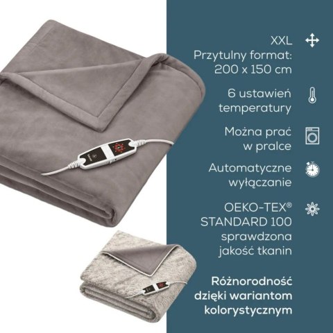 Koc rozgrzewający HD150 XXL Cosy Taupe Koc rozgrzewający HD150 XXL Cosy Taupe