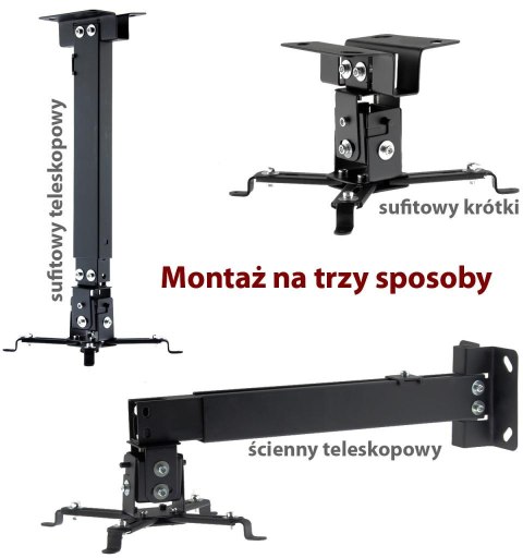 Uchwyt do montażu projektora 2w1 sufitowy/ścienny P-108 Uchwyt do montażu projektora 2w1 sufitowy/ścienny P-108