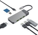 Hub USB 7w1 Green Cell Connect 3x USB-A 3.1 HDMI 4K 60Hz 1x USB-C PD 85W