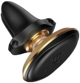 Uchwyt samochodowy Baseus Magnetic Air Vent Holder magnetyczny na kratkę nawiewu - czarno-złoty