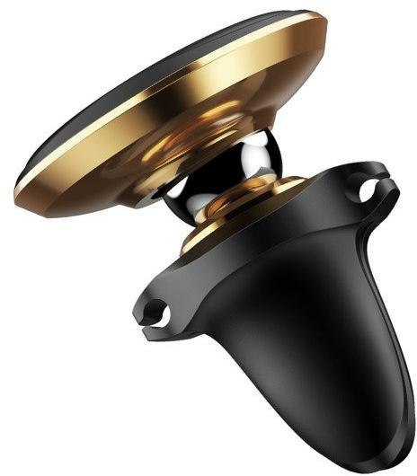Uchwyt samochodowy Baseus Magnetic Air Vent Holder magnetyczny na kratkę nawiewu - czarno-złoty Uchwyt samochodowy Baseus Magnetic Air Vent Holder magnetyczny na kratkę nawiewu - czarno-złoty