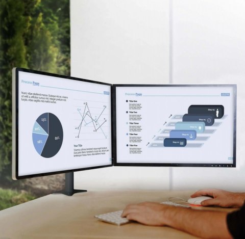 Uchwyt biurkowy Dual monitor 75x75 20KG 360ST SV06 Uchwyt biurkowy Dual monitor 75x75 20KG 360ST SV06