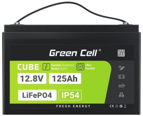 AKUMULATOR LITOWO-ŻELAZOWO-FOSFORANOWY LiFePO4 Green Cell Cube 12.8V 125Ah LFPGC12V125AH AKUMULATOR LITOWO-ŻELAZOWO-FOSFORANOWY LiFePO4 Green Cell Cube 12.8V 125Ah LFPGC12V125AH