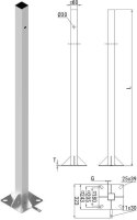 Słup ATS SKAMP1/4 pod montaż kamer CCTV