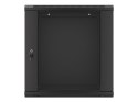Szafa instalacyjna wisząca 19 12U 600X450mm czarna (drzwi szklane)